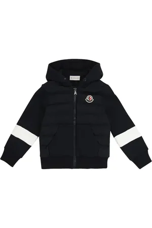 Moncler Cotton and quilted down hoodie