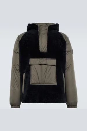 Giorgio Armani Shearling-paneled hooded down jacket