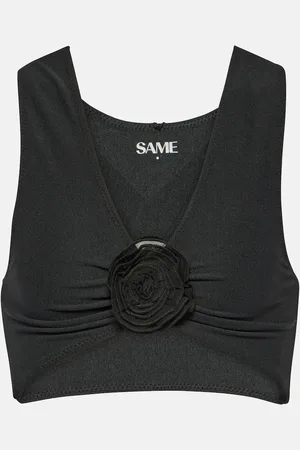 SAME Rose floral-appliquÃ© bikini top
