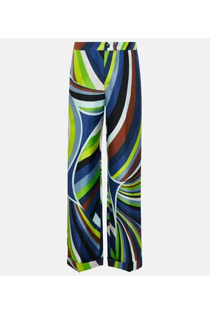 Puccini Iride high-rise silk straight pants