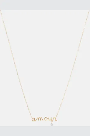 PERSÉE PersÃ©e Around the Words 18kt necklace with diamond
