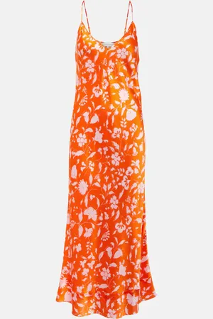 Lee Mathews Bella floral silk satin slip dress