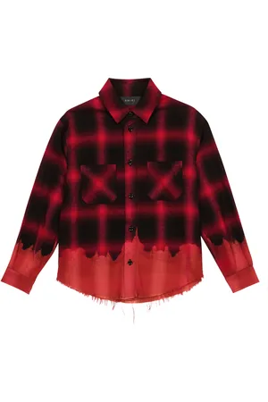 AMIRI Distressed checked flannel shirt