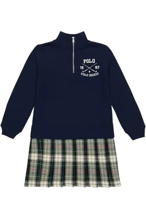 Ralph Lauren Pleated cotton-blend minidress