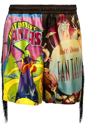 Stella McCartney X DisneyÂ® printed silk twill shorts