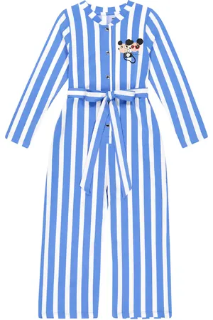 Mini Rodini Ritzratz striped cotton-blend jumpsuit