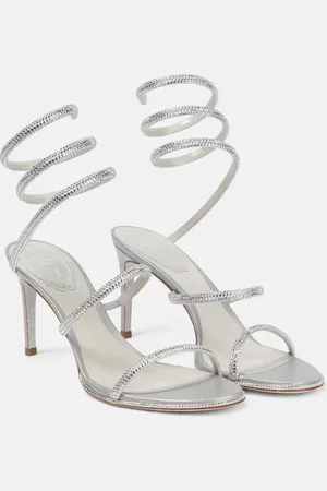 RENE CAOVILLA Cleo embellished satin sandals