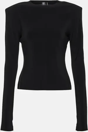 Norma Kamali Shoulder pad jersey top