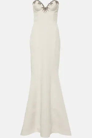 Miss Sohee Iris embellished silk maxi dress