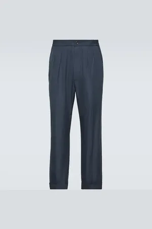 Tom Ford Cotton and silk straight pants