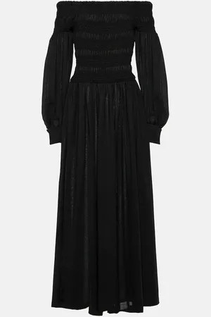 Max Mara Manu off-shoulder virgin wool maxi dress