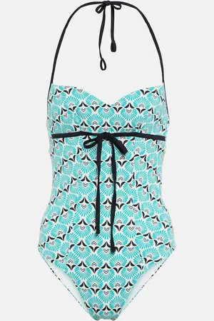 Max Mara Catia printed halterneck swimsuit