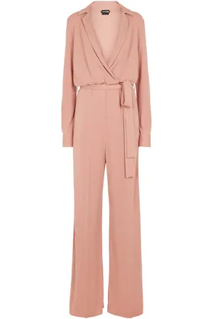 Tom Ford Belted crÃªpe jumpsuit