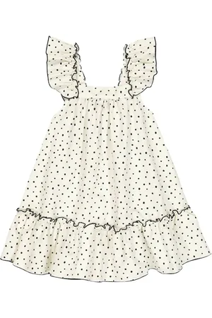 Suncracy Formentera polka-dot ruffle-trimmed dress