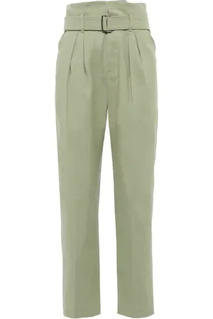 Brunello Cucinelli High-rise linen-blend paperbag pants