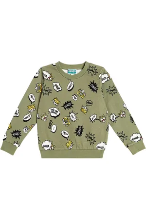 Kenzo Printed cotton-blend jersey sweatshirt