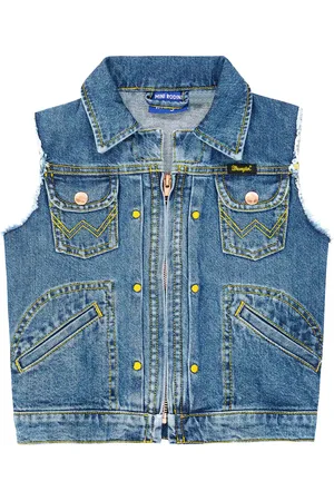 Mini Rodini X Wrangler cotton denim vest