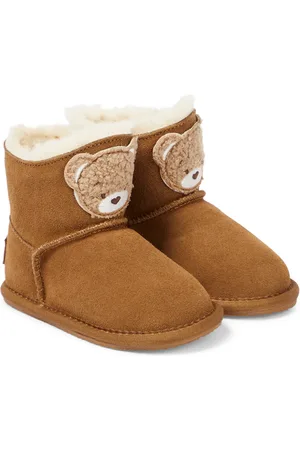 MONNALISA Teddy Bear appliquÃ© suede boots