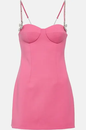 AREA Embellished wool minidress