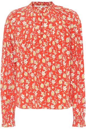 VERONICA BEARD Reba floral stretch-silk blouse