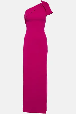 Roland Mouret Bow-detail one-shoulder cady gown