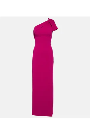 Roland Mouret Bow-detail one-shoulder cady gown