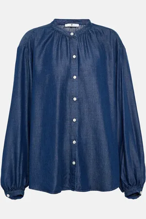 7 for all Mankind Button-up tencel blouse