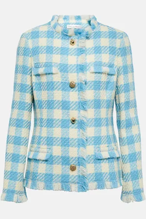 Oscar de la Renta Gingham wool jacket