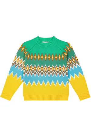 Stella McCartney Fair Isle cotton and wool sweater