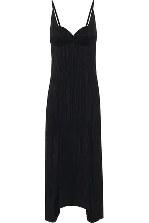 Jil Sander PlissÃ© georgette maxi dress