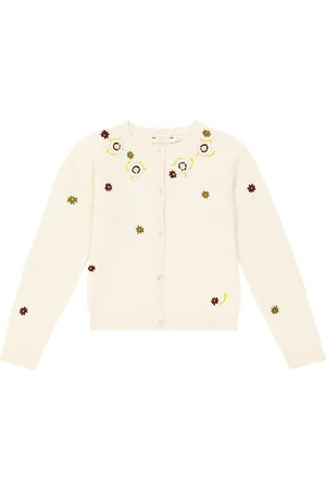 BONPOINT Toesie embroidered wool cardigan