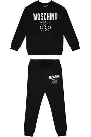 Moschino Printed cotton sweatshirt and sweatpants set