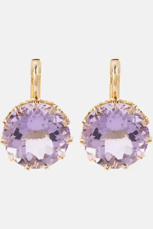 Ileana Makri 18kt gold earrings with amethysts