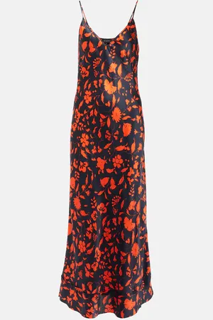 Lee Mathews Bella floral silk satin slip dress