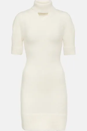 Patou Turtleneck alpaca-blend minidress