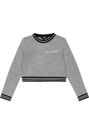 Balmain Logo knitted wool sweater
