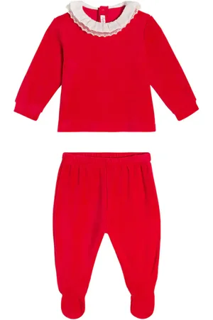 Il gufo Baby cotton-blend sweater and pants set