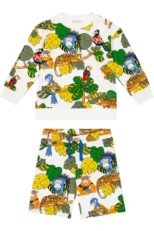 Stella McCartney Printed cotton sweatshirt and shorts set