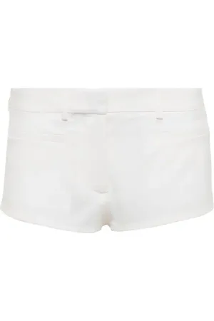 Nensi Dojaka Low-rise wool minishorts