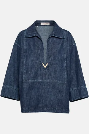 VALENTINO Chambray denim top