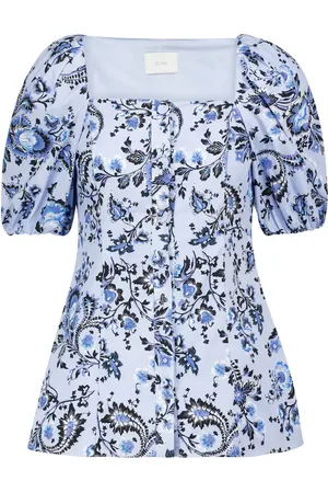 Erdem Inez floral cotton poplin top