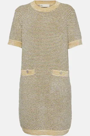Tory Burch Striped velvet minidress