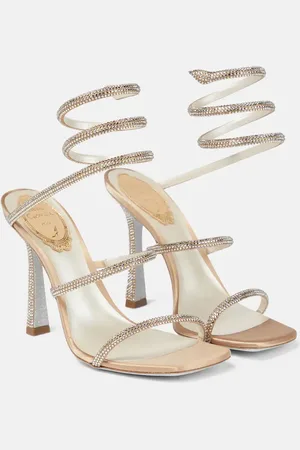 RENE CAOVILLA Cleo embellished satin sandals