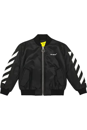OFF-WHITE Striped nylon bomber jacket