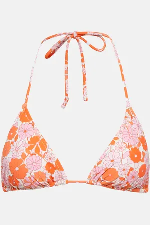 Reina Olga Scrunchie printed bikini top