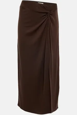 Vince Side Twist midi skirt