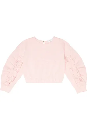 MONNALISA Cotton-blend fleece sweatshirt