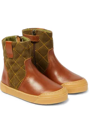 Petit Nord Thor quilted leather and suede boots