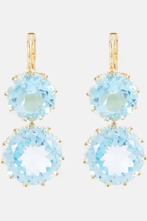 Ileana Makri 18kt yellow earrings with topaz