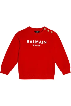 Balmain Logo embellished cotton sweatshirt